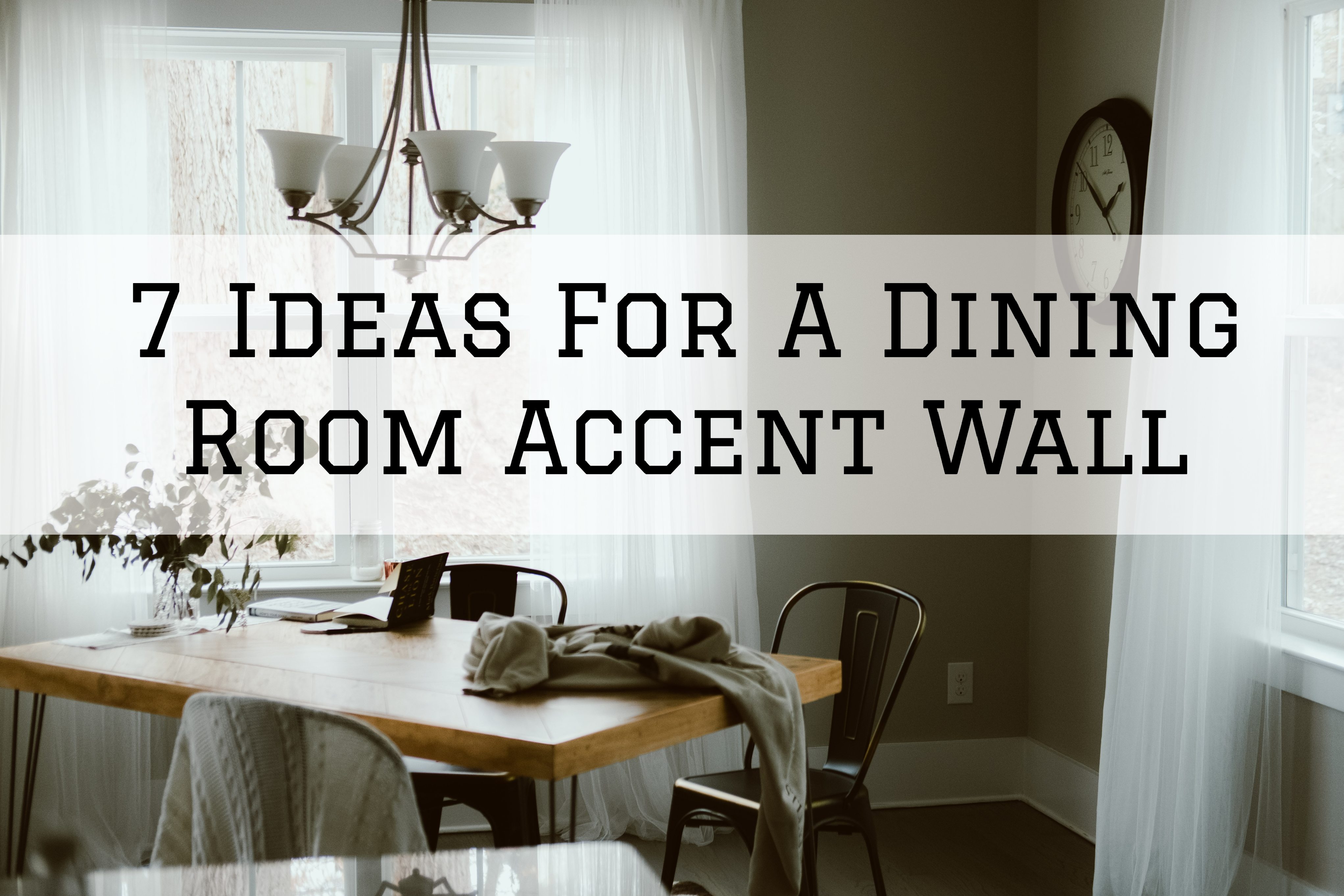 Watercolor Wallpaper Accent Wall Dining Room