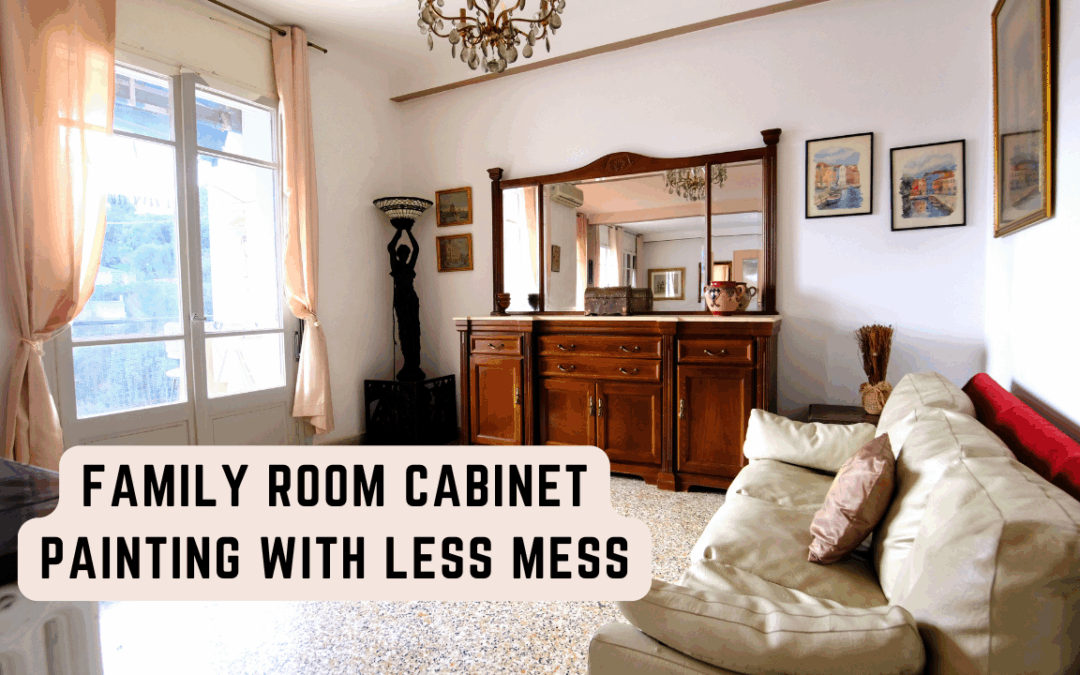 Family Room Cabinet Painting With Less Mess In Chadds Ford, PA