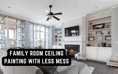 Family Room Ceiling Painting With Less Mess In Chadds Ford, PA