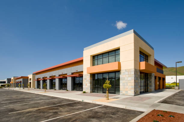 Office building exterior showcasing modern color accents and professional finishes by a painter in West Chester, PA.