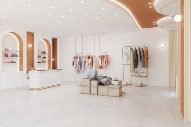 Retail store with warm neutral walls and textured finishes by a painting company in Hockessin, DE