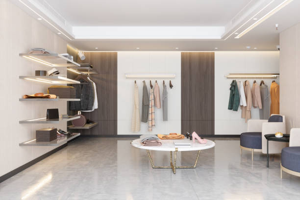 Retail with neutral wall colors and wood accents by a painting company in Hockessin, DE